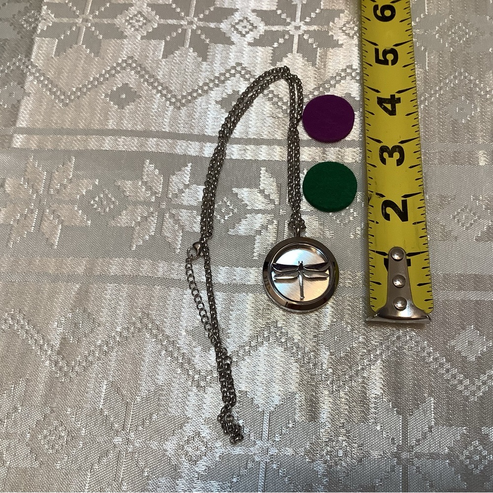 Stainless Steel Dragonfly Diffuser Necklace - Picture 5 of 5